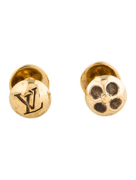 louis vuitton gold cufflinks